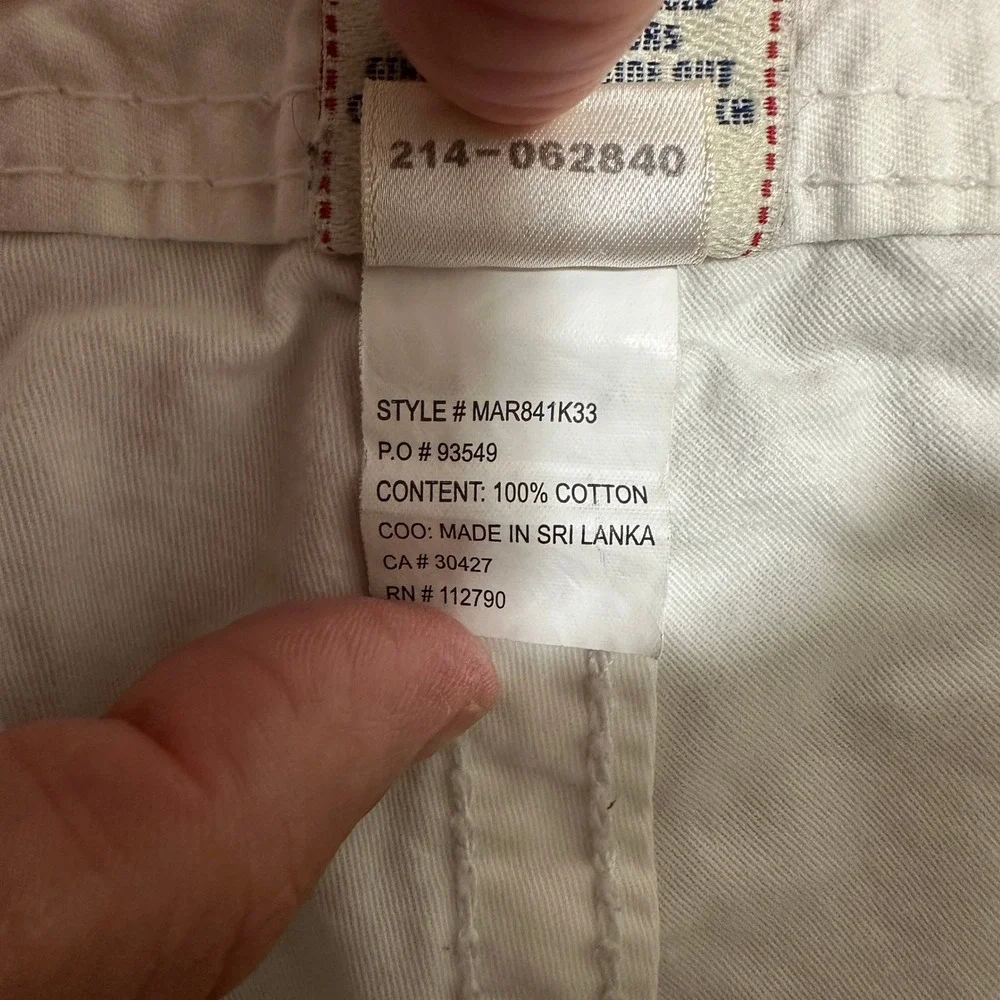 Y2K True Religion Cargo Shorts Mens Size 38 White Contrast Stitch Buddha Logos